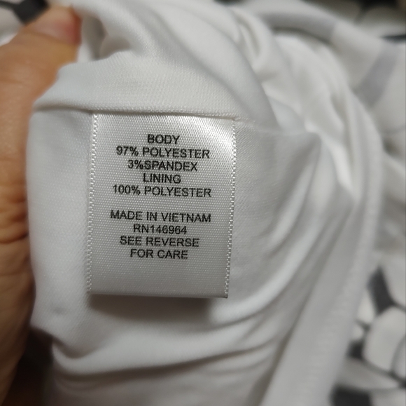 Cotton Formal Dress White/Gray, size 6 - Picture 2 of 7